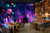 Avikalp MWZ3463 Musical Show Instruments Bubbles Stars HD Wallpaper for Disco Club Karaoke