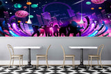 Avikalp MWZ3463 Musical Show Instruments Bubbles Stars HD Wallpaper for Disco Club Karaoke