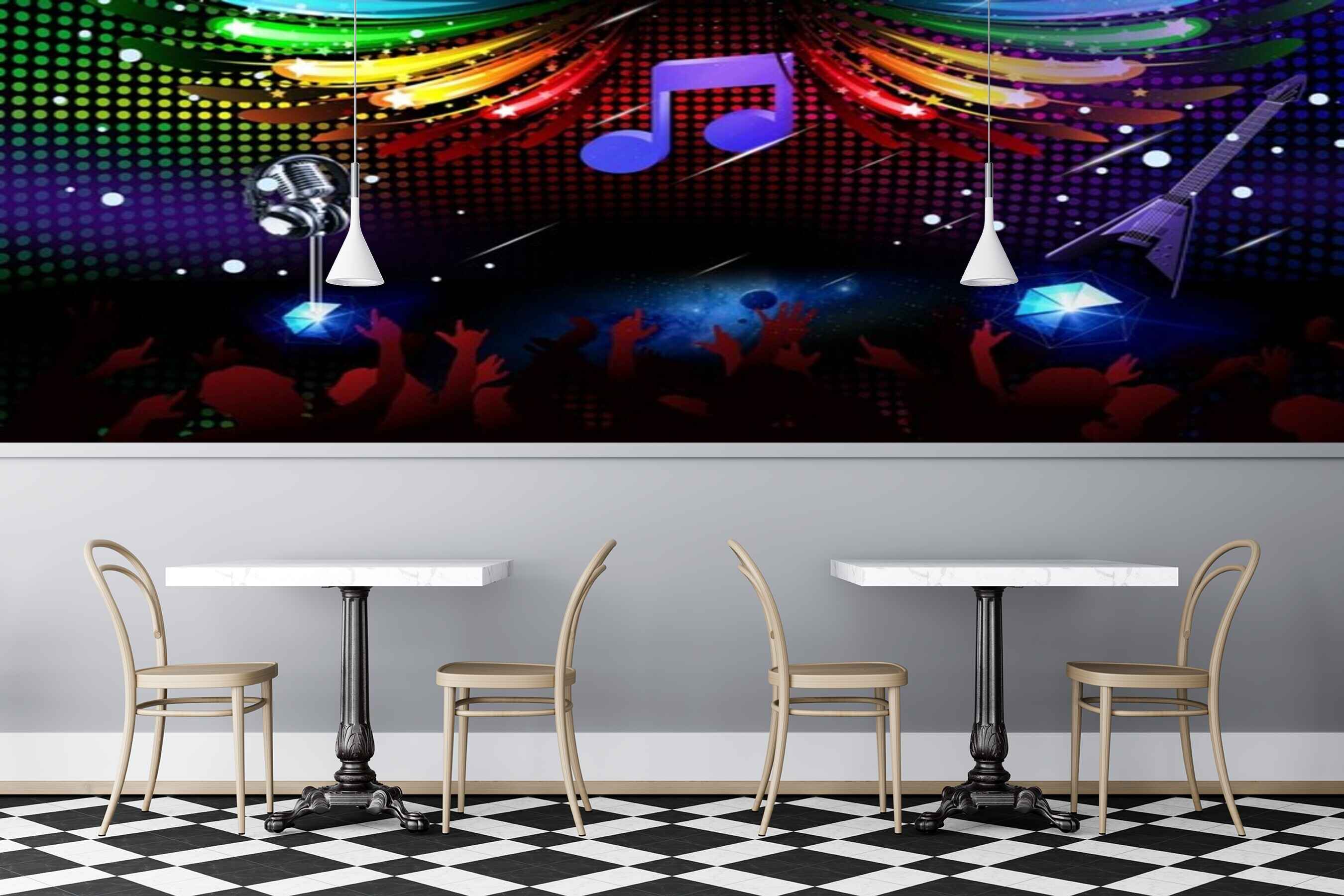 Avikalp MWZ3464 Mic Music Dj Lights HD Wallpaper for Disco Club Karaoke