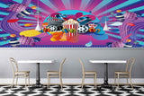 Avikalp MWZ3469 Musical Instruments Bubbles Popcorn Gifts HD Wallpaper for Disco Club Karaoke