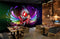 Avikalp MWZ3477 Pink Blue Green Music Lights HD Wallpaper for Disco Club Karaoke