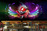 Avikalp MWZ3477 Pink Blue Green Music Lights HD Wallpaper for Disco Club Karaoke