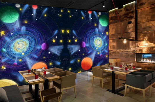 Avikalp MWZ3483 Planets Stars Solar Systems HD Wallpaper for Disco Club Karaoke