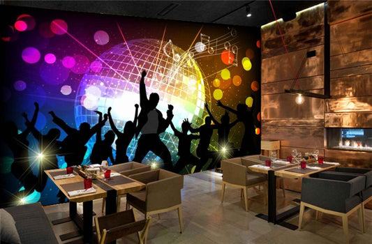 Avikalp MWZ3488 Music Dancing Singing Bubbles HD Wallpaper for Disco Club Karaoke