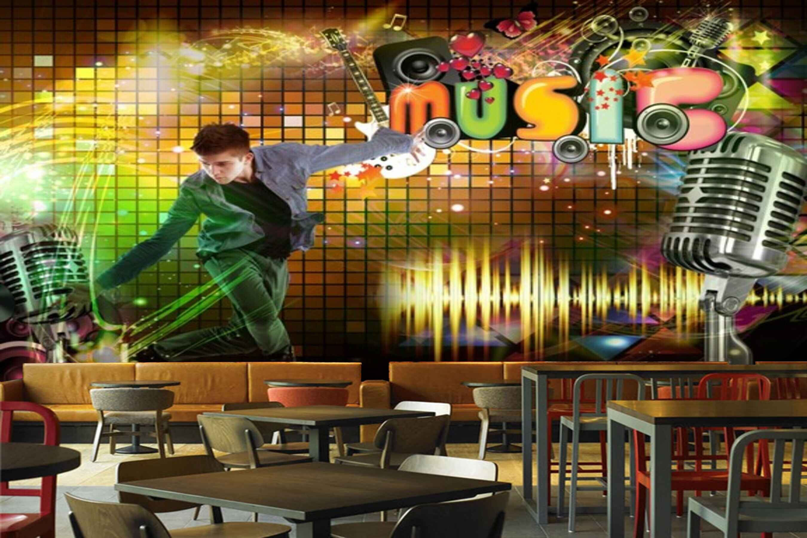 Avikalp MWZ3490 Music Mics Instruments HD Wallpaper for Disco Club Karaoke