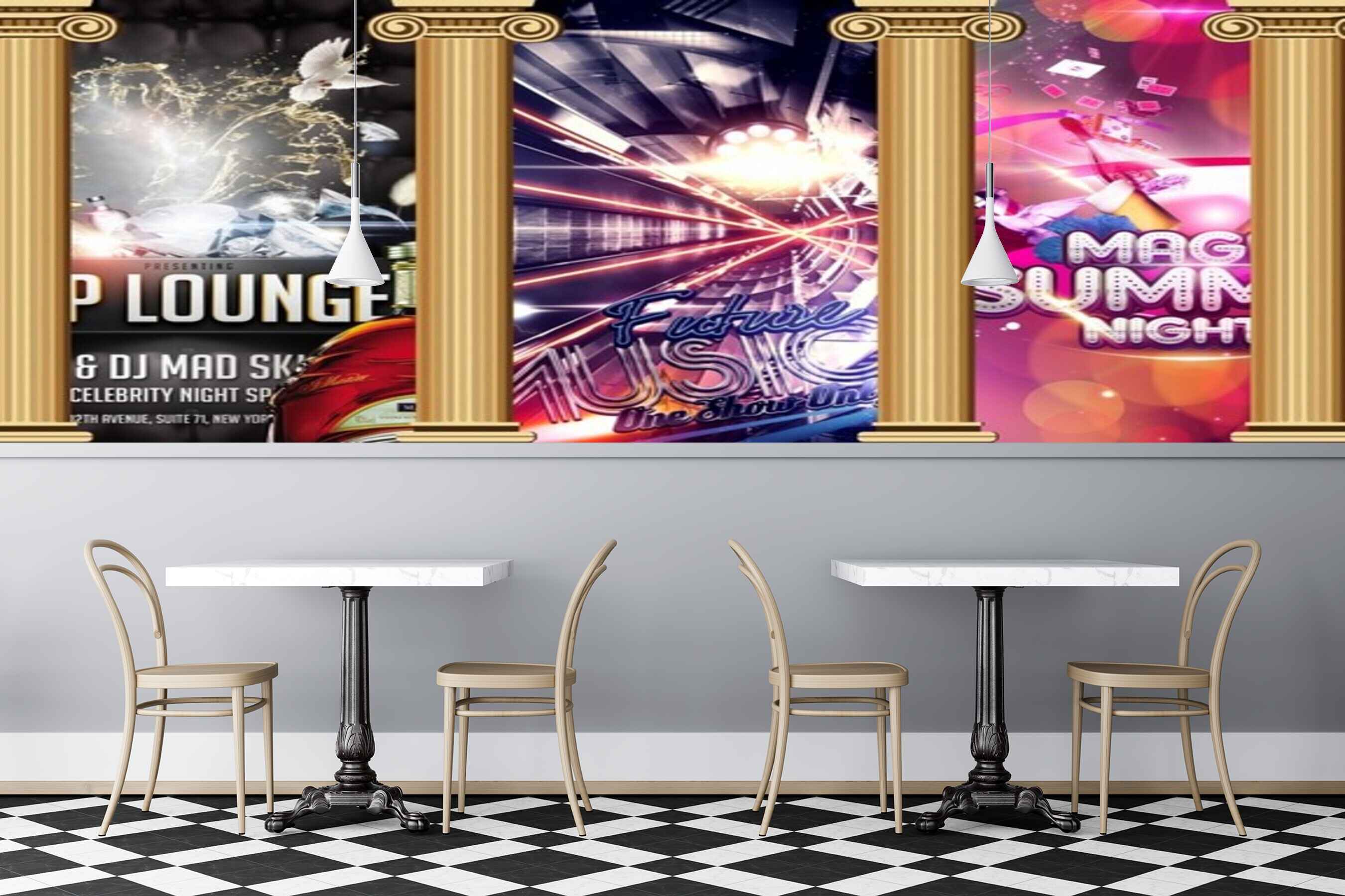 Avikalp MWZ3493 Music Magic Summer Nights HD Wallpaper for Disco Club Karaoke