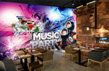 Avikalp MWZ3498 Music Party Gaga Club HD Wallpaper for Disco Club Karaoke