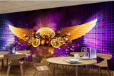 Avikalp MWZ3504 Golden Music Mic Sets Speakers HD Wallpaper for Disco Club Karaoke