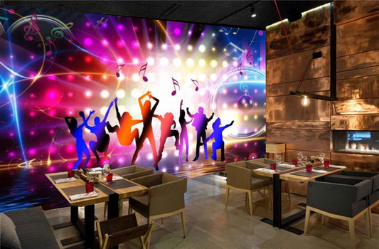 Avikalp MWZ3509 Singers Musical Signs HD Wallpaper for Disco Club Karaoke