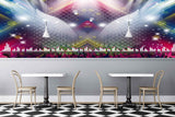 Avikalp MWZ3514 Eagle White Wings Buildings Music HD Wallpaper for Disco Club Karaoke