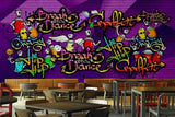 Avikalp MWZ3516 Break Dance Hip Hop Craffito Music HD Wallpaper for Disco Club Karaoke