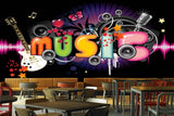 Avikalp MWZ3524 Music Love Guitar Instruments HD Wallpaper for Disco Club Karaoke