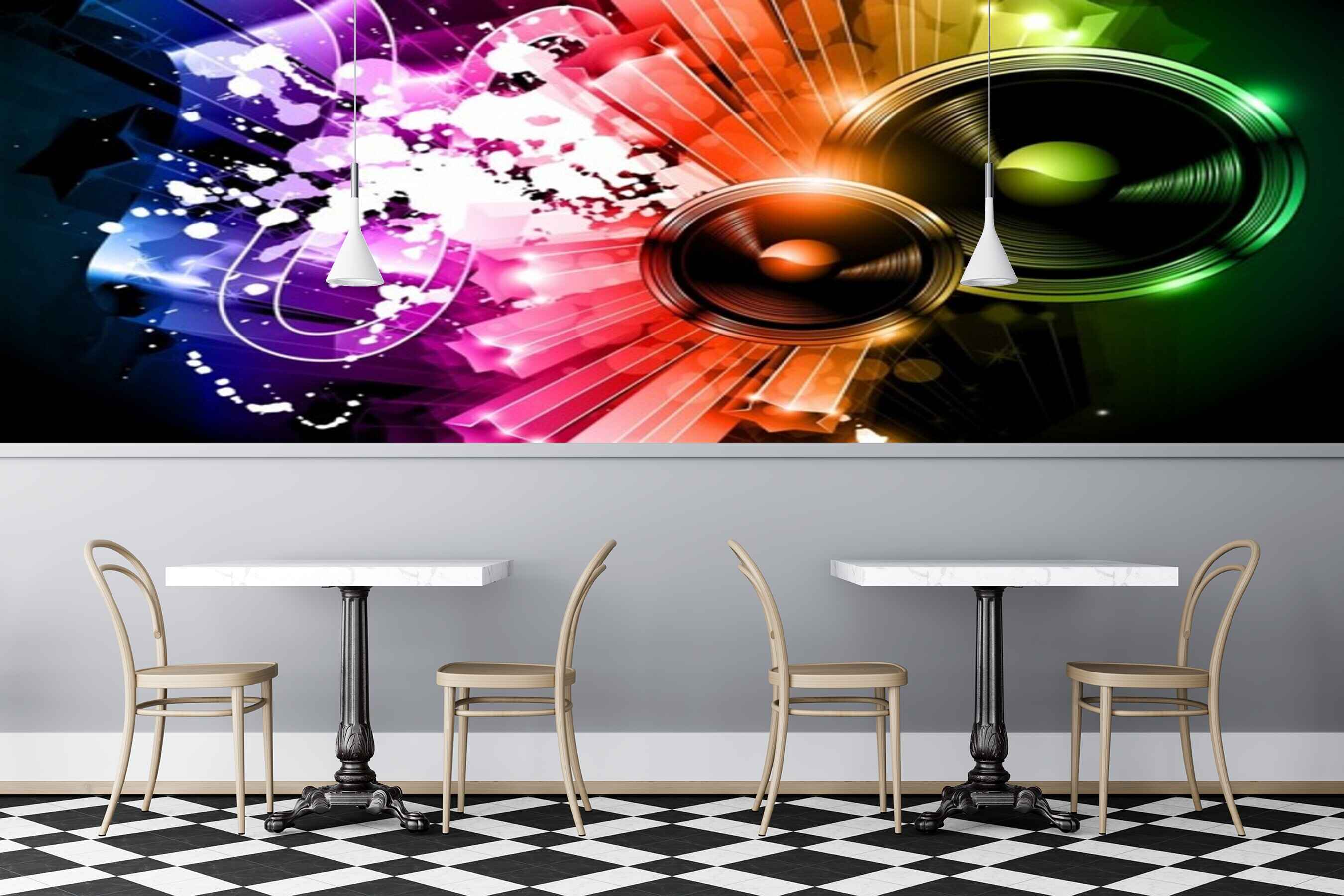 Avikalp MWZ3525 Music Signs Dj Lights HD Wallpaper for Disco Club Karaoke