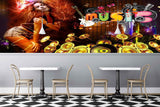 Avikalp MWZ3533 Music Girl Instruments HD Wallpaper for Disco Club Karaoke