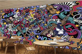 Avikalp MWZ3537 Musical Instruments Doodle Designs HD Wallpaper for Disco Club Karaoke