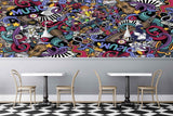 Avikalp MWZ3537 Musical Instruments Doodle Designs HD Wallpaper for Disco Club Karaoke