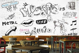 Avikalp MWZ3543 Music Sound Metal Live Doodle HD Wallpaper for Disco Club Karaoke