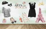Avikalp MWZ3547 The Arts Of Focus Dresses Eiffel Tower HD Wallpaper for Fashion Boutique