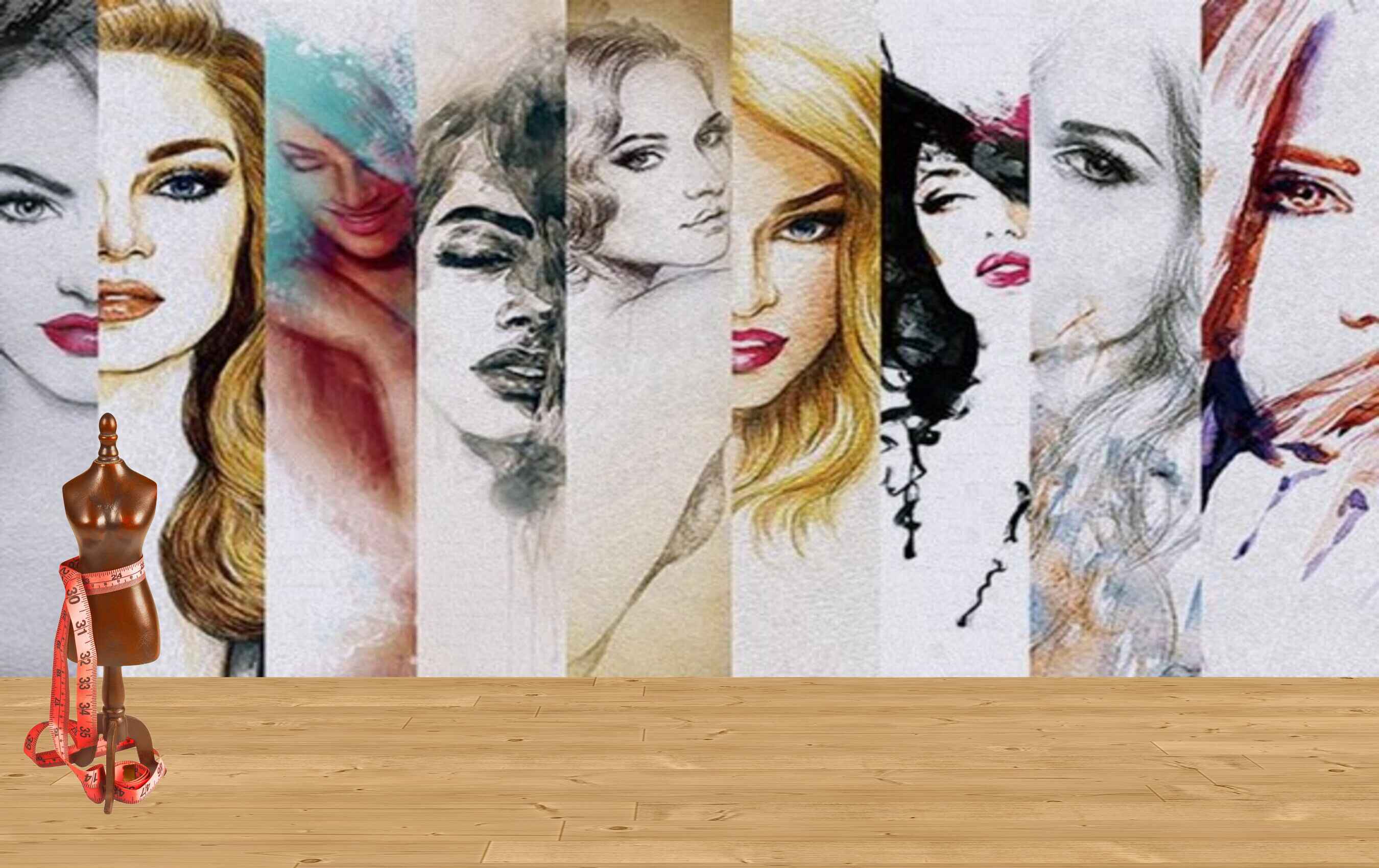 Avikalp MWZ3550 Fashion Girls Looks HD Wallpaper for Fashion Boutique
