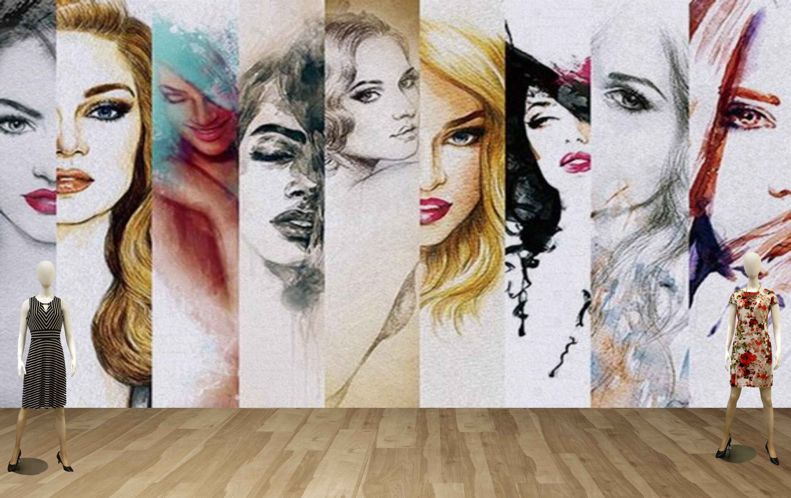 Avikalp MWZ3550 Fashion Girls Looks HD Wallpaper for Fashion Boutique