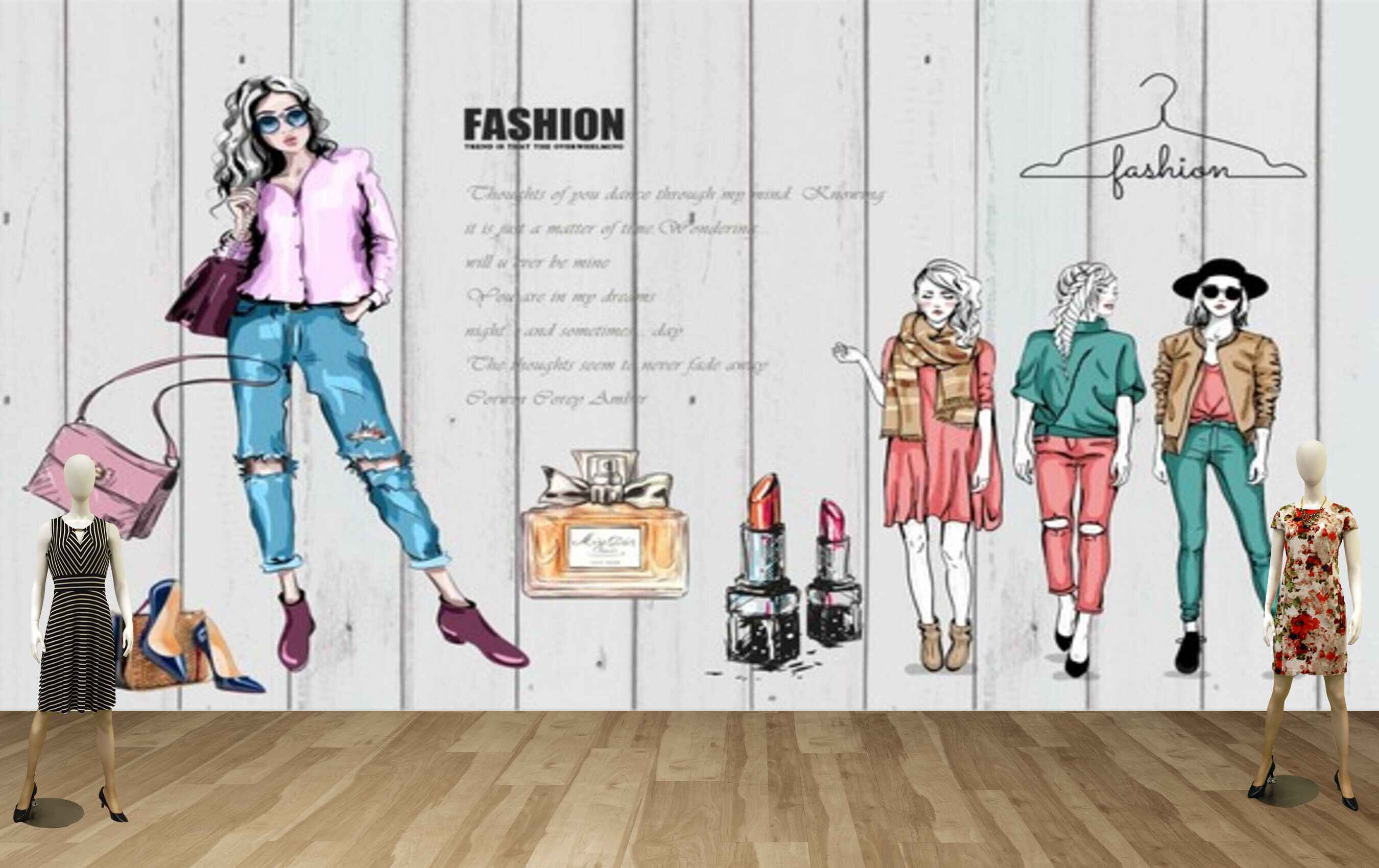 Avikalp MWZ3552 Fashion Girls Clothes Beauty Products HD Wallpaper for Fashion Boutique