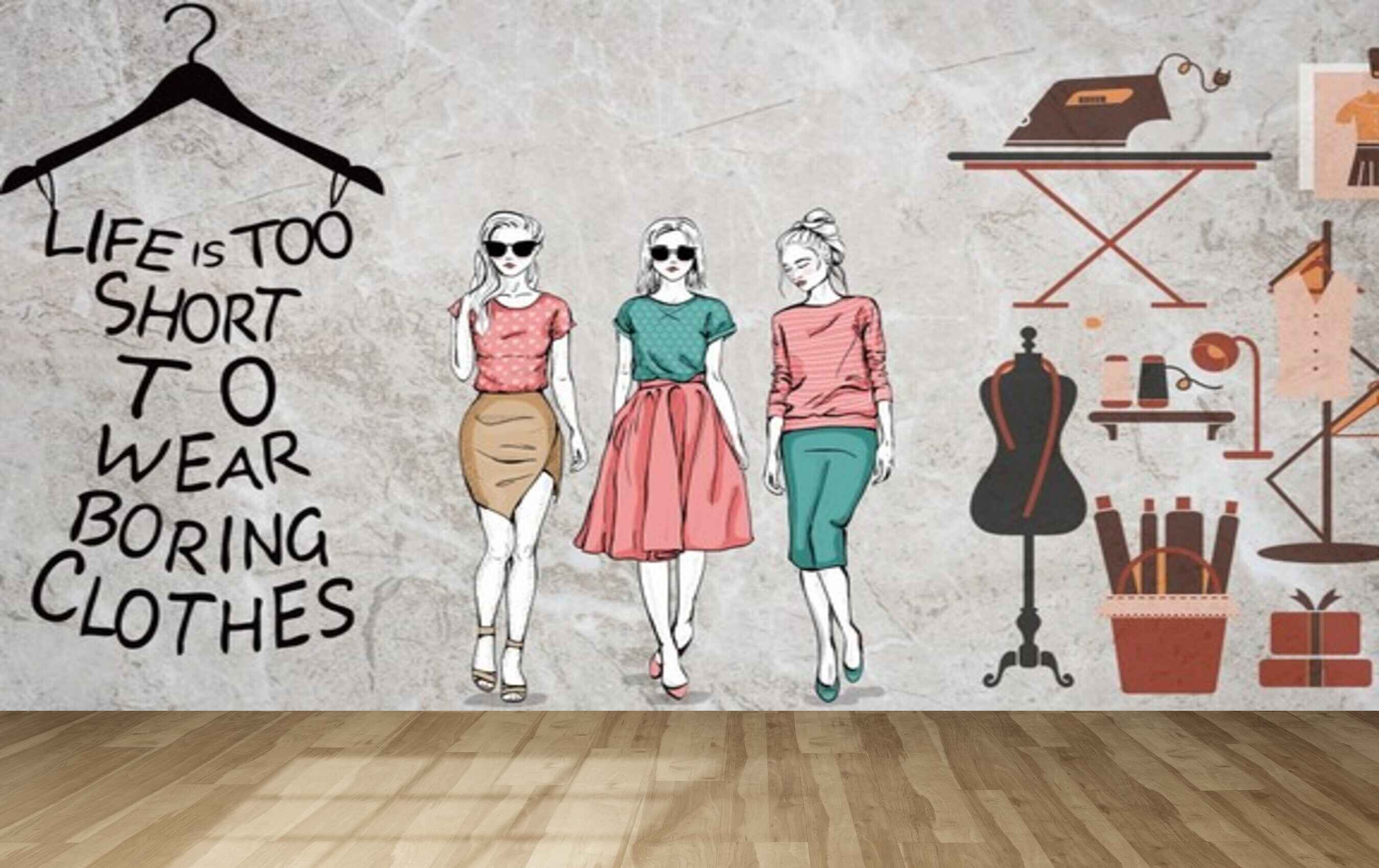 Avikalp MWZ3553 Fashion Clothes Life Products HD Wallpaper for Fashion Boutique