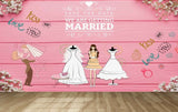 Avikalp MWZ3554 Getting Married Love Kiss HD Wallpaper for Fashion Boutique
