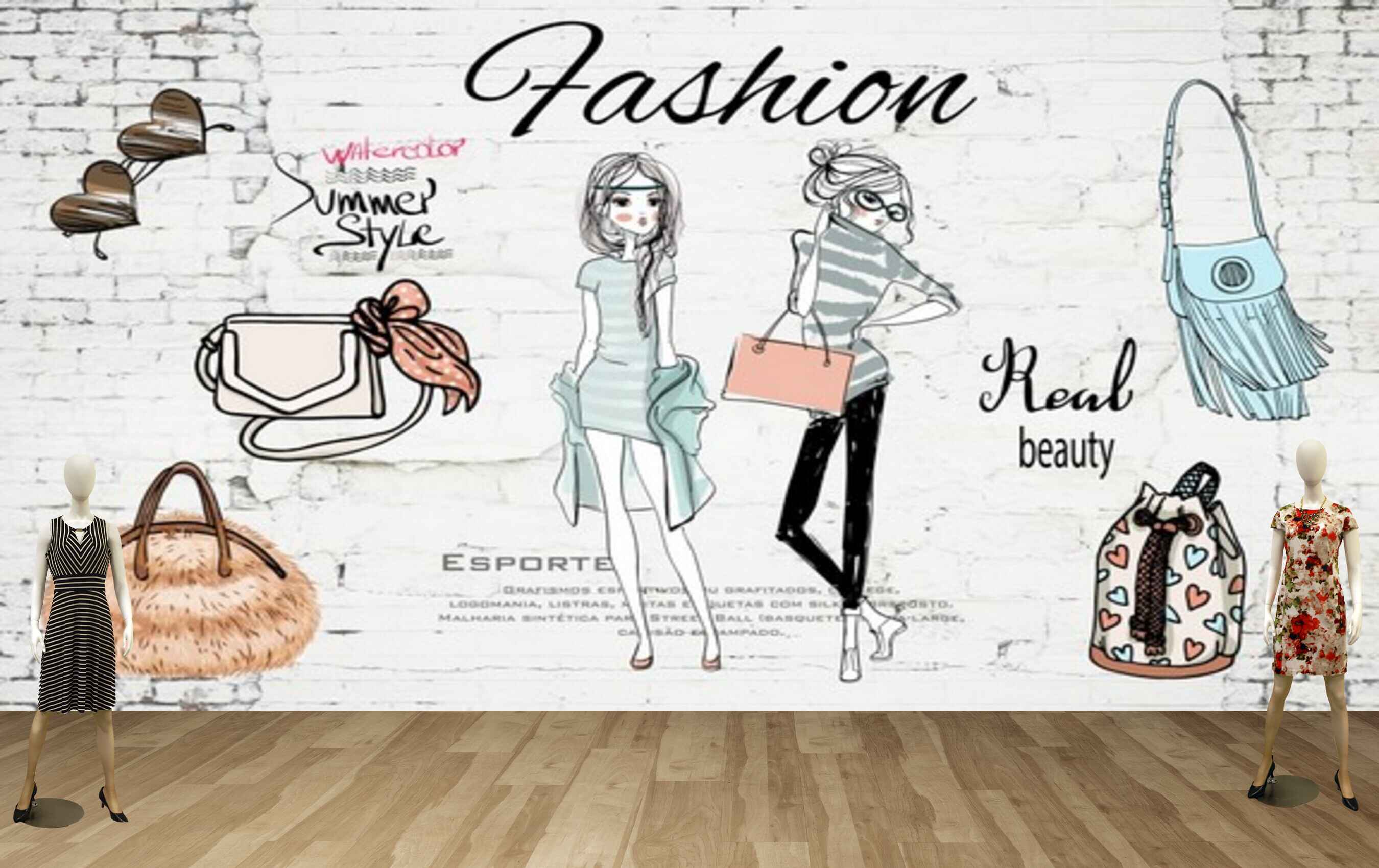 Avikalp MWZ3558 Fashion Real Beauty Style Clothes HD Wallpaper for Fashion Boutique