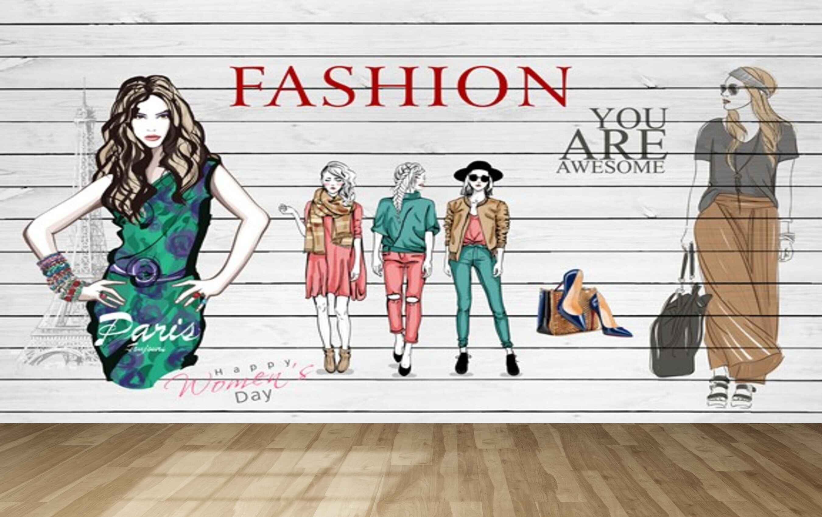Avikalp MWZ3562 Girls Awesome Fashion Clothes HD Wallpaper for Fashion Boutique