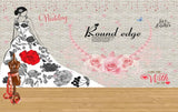 Avikalp MWZ3566 Dresses Wedding Round Edge HD Wallpaper for Fashion Boutique