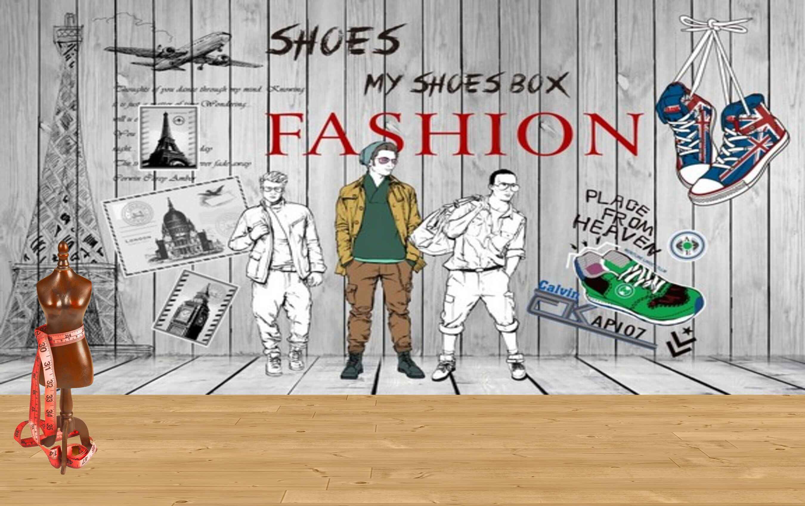 Avikalp MWZ3569 Shoes Box Fashion Boys HD Wallpaper for Fashion Boutique