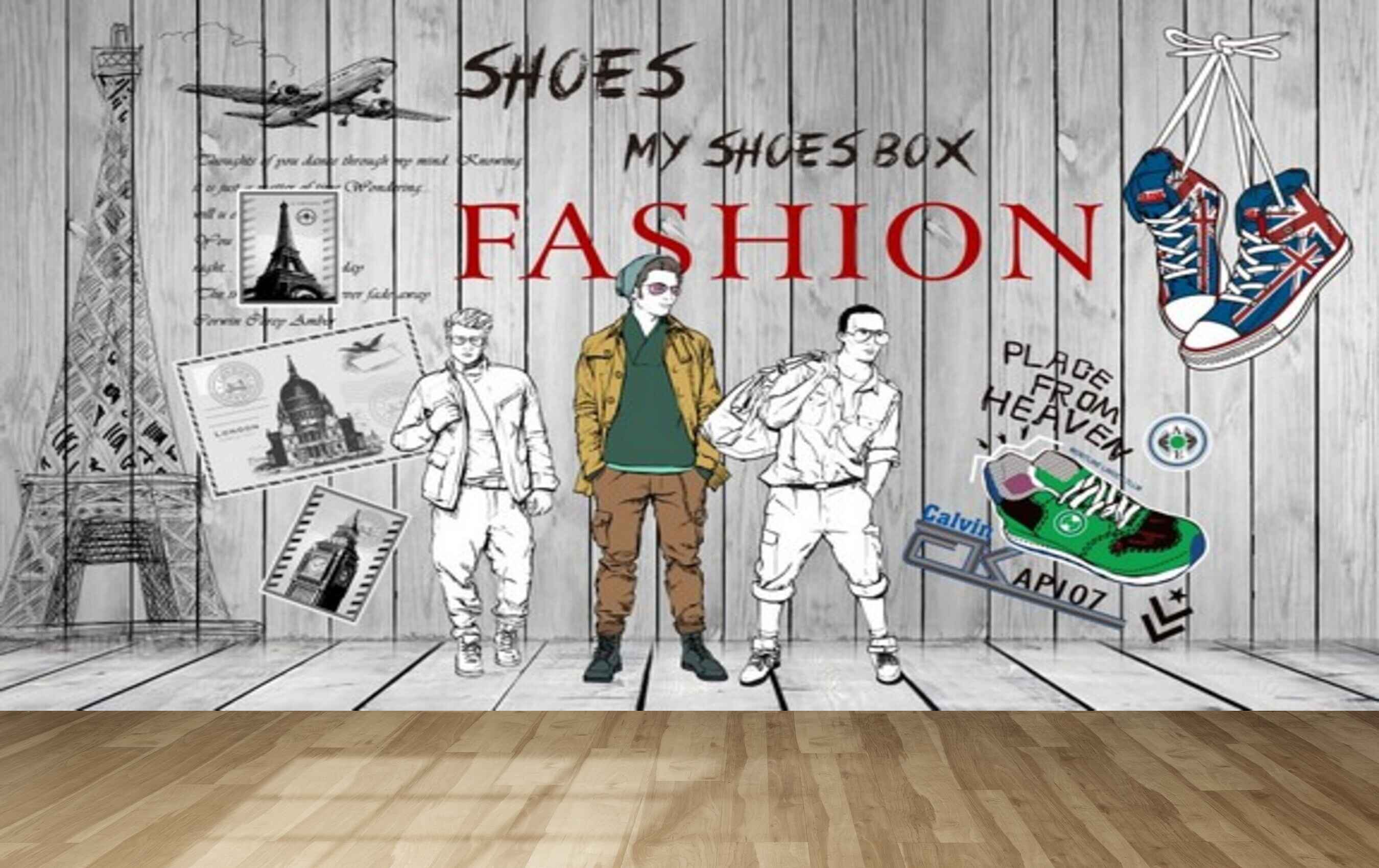 Avikalp MWZ3569 Shoes Box Fashion Boys HD Wallpaper for Fashion Boutique