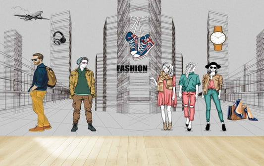 Avikalp MWZ3573 Fashion Girls Boys Watch Aeroplane Headphones HD Wallpaper for Fashion Boutique
