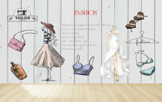 Avikalp MWZ3580 Fashion Girls Items Tailor HD Wallpaper for Fashion Boutique