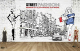 Avikalp MWZ3584 Street Shoppings Girls Fashion HD Wallpaper for Fashion Boutique