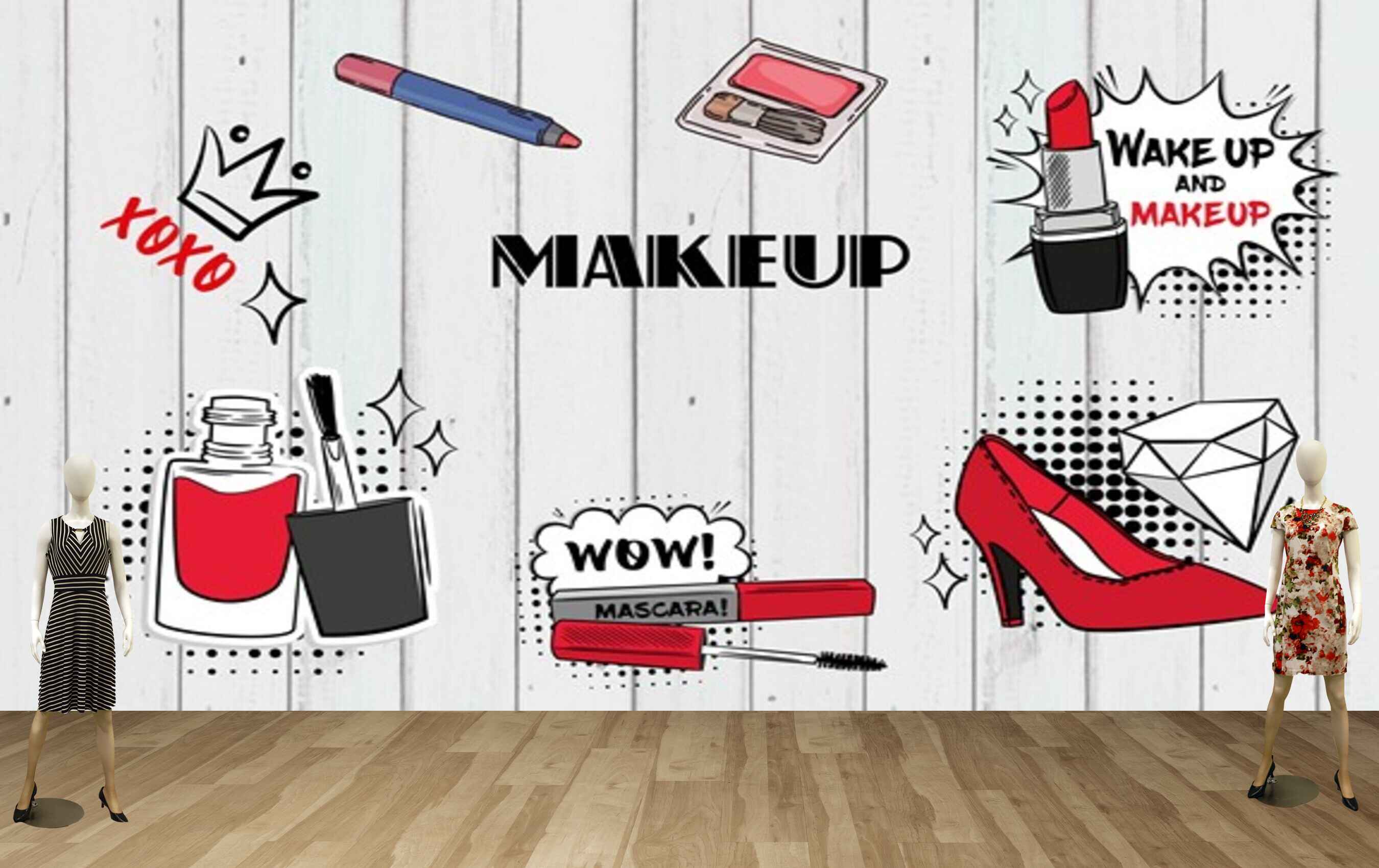 Avikalp MWZ3586 Makeup Items Nail Polish Shoes Xoxo HD Wallpaper for Fashion Boutique