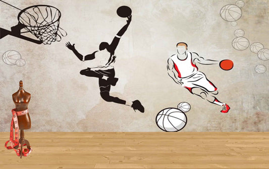 Avikalp MWZ3587 Basket Ball Foot Ball Players HD Wallpaper for Gym Fitness