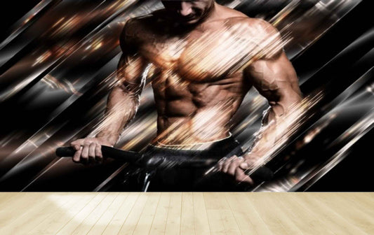 Avikalp MWZ3590 Strengthen Body Men HD Wallpaper for Gym Fitness
