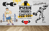 Avikalp MWZ3591 Gym Equipments Healthy Body HD Wallpaper for Gym Fitness