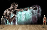 Avikalp MWZ3592 Men Boxing Smoky Falls HD Wallpaper for Gym Fitness