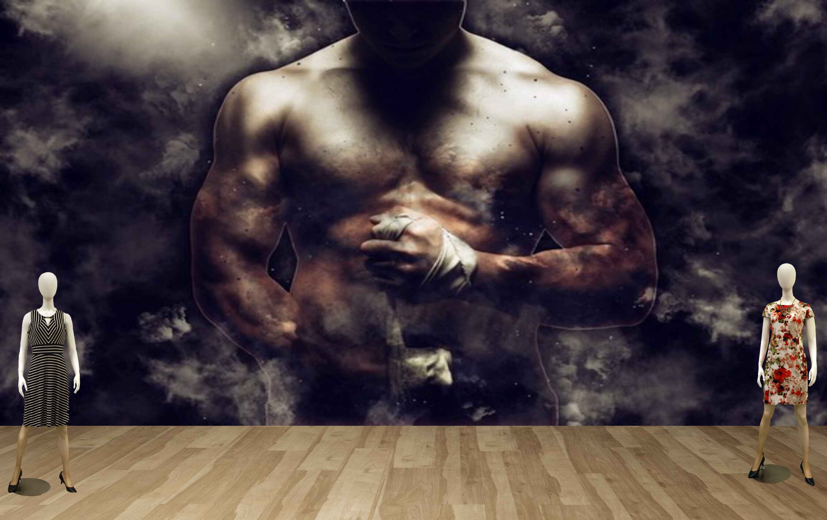 Avikalp MWZ3593 Smoky Fit Men HD Wallpaper for Gym Fitness