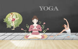 Avikalp MWZ3598 Yoga Meditation Peace Girls HD Wallpaper for Gym Fitness