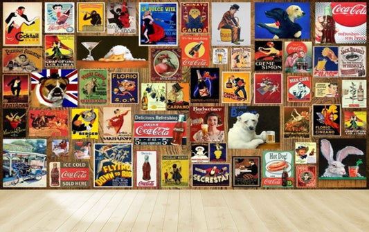 Avikalp MWZ3603 Cococola Dogs animals Persons Photo Frames HD Wallpaper for Gym Fitness