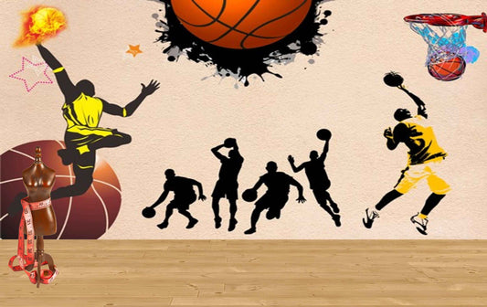 Avikalp MWZ3608 Basket Balls Players Young Boys HD Wallpaper for Gym Fitness