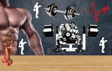 Avikalp MWZ3609 Dumbbells Weight Lifting Mens Wrestling HD Wallpaper for Gym Fitness