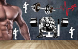 Avikalp MWZ3609 Dumbbells Weight Lifting Mens Wrestling HD Wallpaper for Gym Fitness