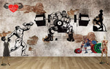 Avikalp MWZ3610 Gym Exercise Weight Lifting Brickwalls HD Wallpaper for Gym Fitness