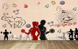 Avikalp MWZ3611 Dumbbells Weight Lifting Wrestling Exercise HD Wallpaper for Gym Fitness