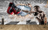 Avikalp MWZ3612 Fit Man Boxing Brick Wall HD Wallpaper for Gym Fitness