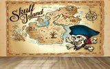 Avikalp MWZ3619 Skull Island North Direction Compass Map HD Wallpaper